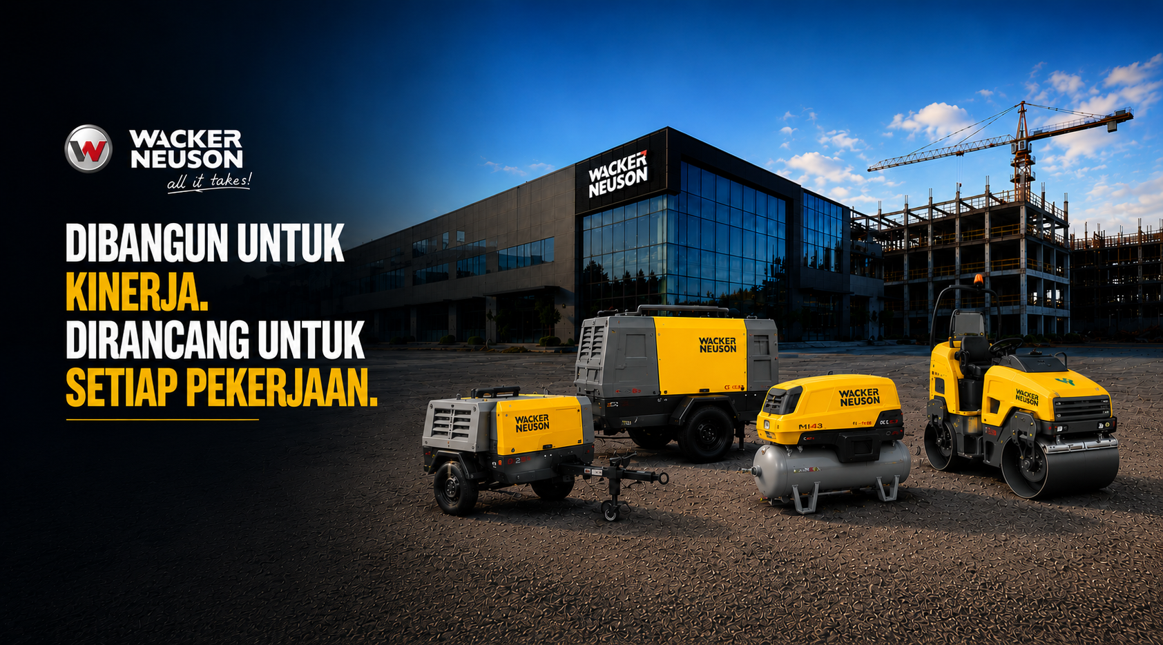 Peralatan konstruksi ringan Wacker Neuson di Indonesia