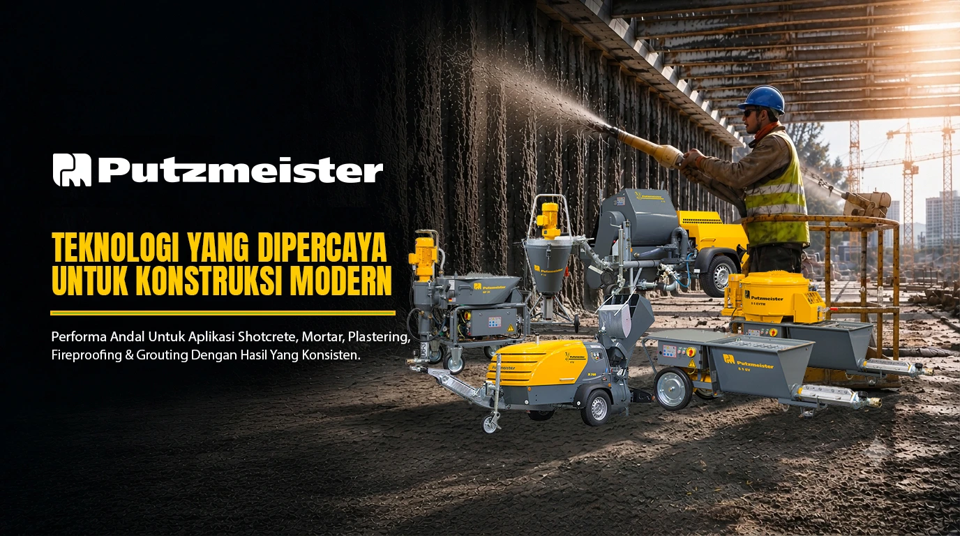 Peralatan pompa beton Putzmeister untuk proyek konstruksi