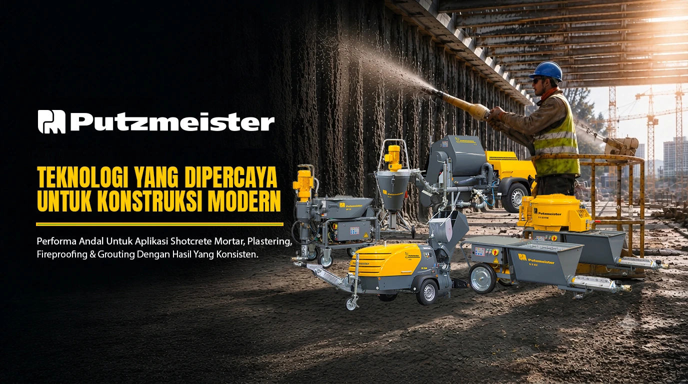Peralatan pompa beton Putzmeister untuk proyek konstruksi
