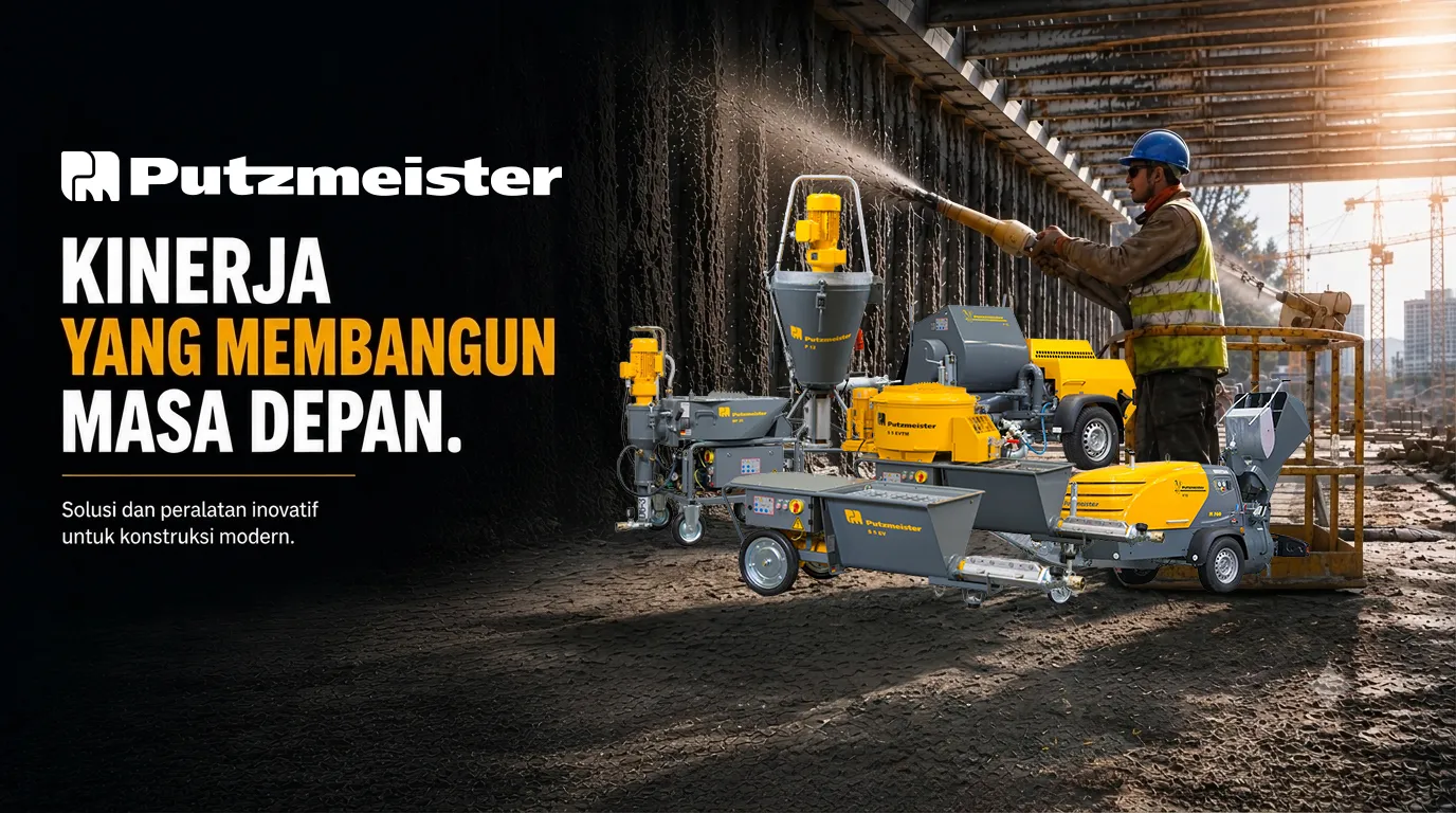 Peralatan pompa beton Putzmeister untuk proyek konstruksi